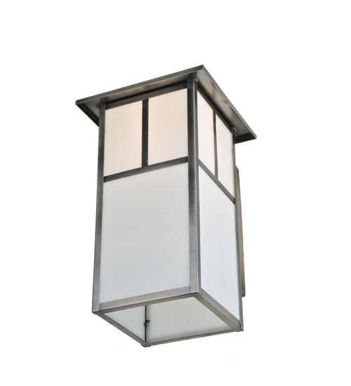Meyda Tiffany Lighting 111124 Hyde Park One Light Wall Sconce Outdoor Pewter, Nickel, Silver