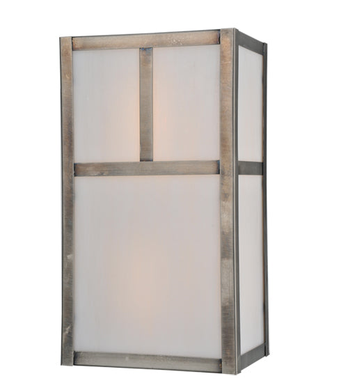 Meyda Tiffany Lighting 111140 Hyde Park Two Light Wall Sconce Outdoor Pewter, Nickel, Silver