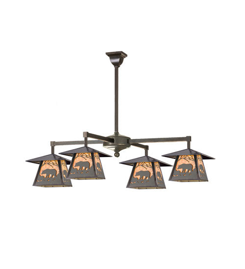 Meyda Tiffany Stillwater 111205 Chandelier Light - Craftsman Brown