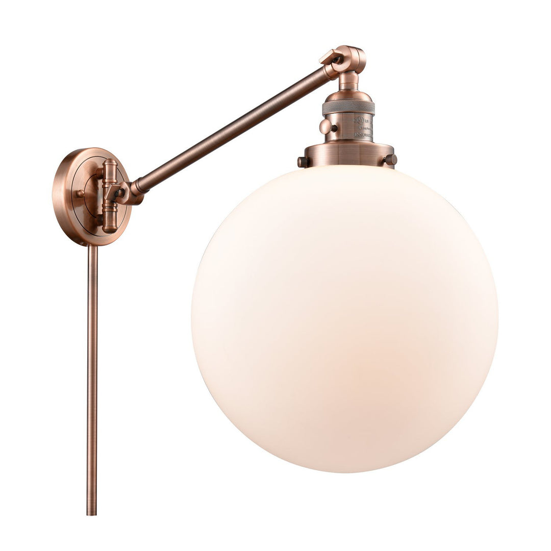 Innovations Lighting 237-AC-G201-12  Franklin Restoration Lamp Antique Copper