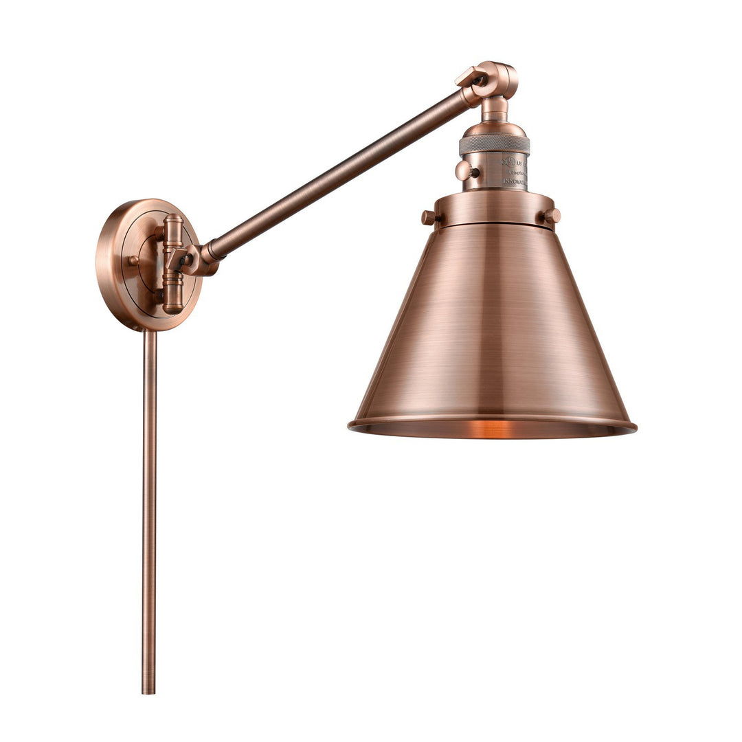 Innovations Lighting 237-AC-M13-AC-LED  Franklin Restoration Lamp Antique Copper