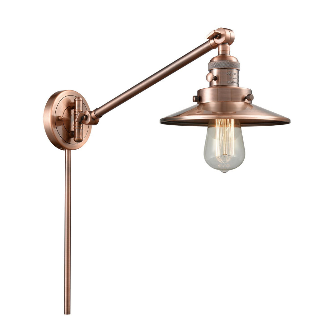 Innovations Lighting 237-AC-M3-AC-LED  Franklin Restoration Lamp Antique Copper