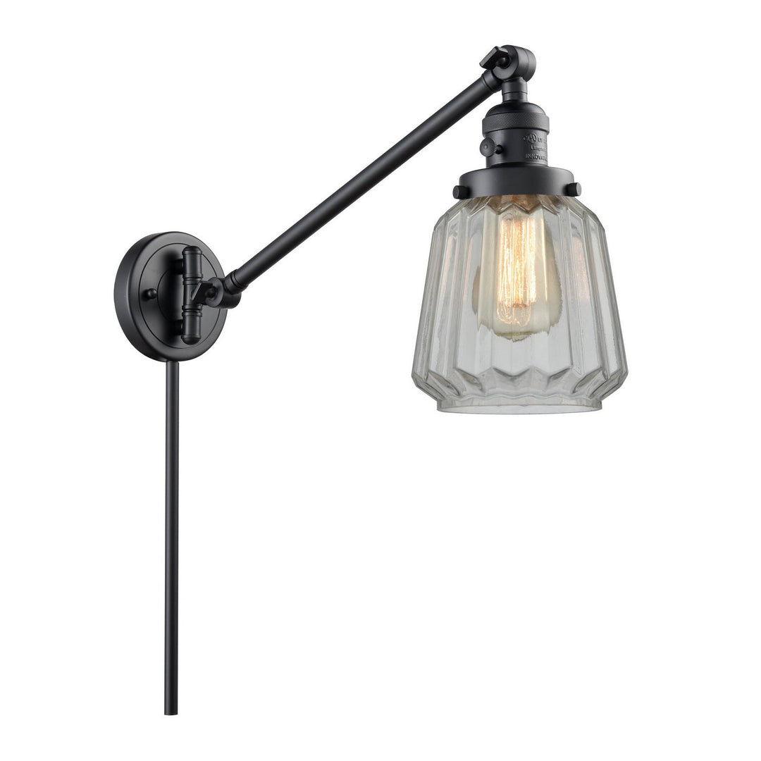 Innovations Lighting 237-BK-G142-LED  Franklin Restoration Lamp Matte Black