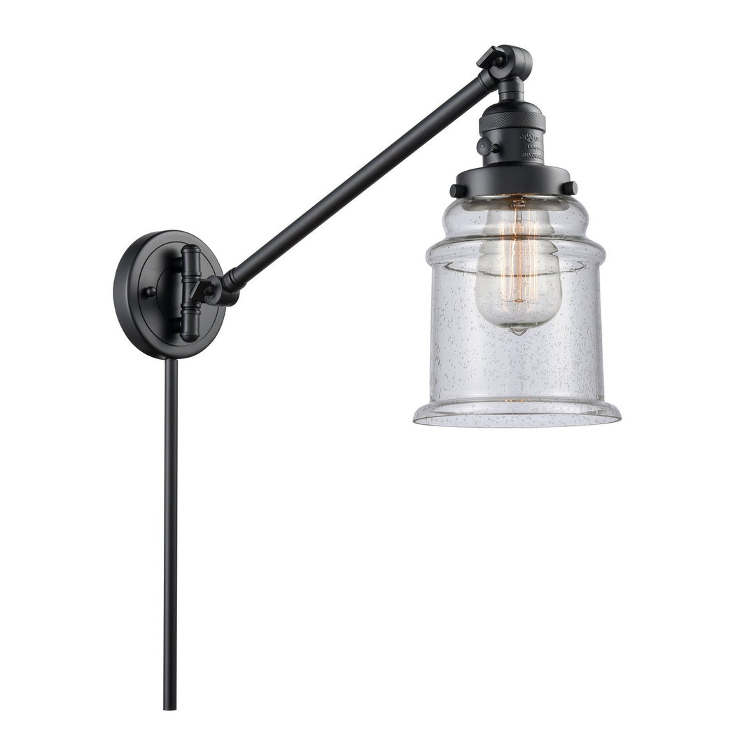 Innovations Lighting 237-BK-G184-LED  Franklin Restoration Lamp Matte Black