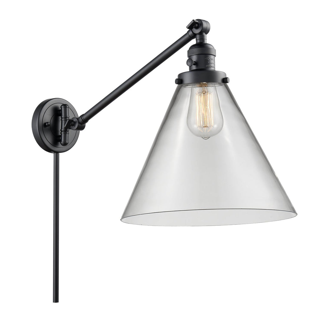 Innovations Lighting 237-BK-G42-L-LED  Franklin Restoration Lamp Matte Black