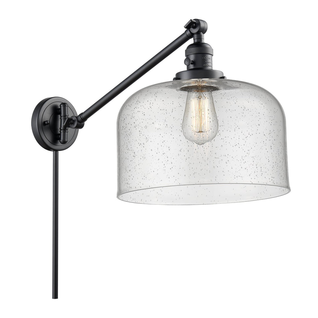 Innovations Lighting 237-BK-G74-L-LED  Franklin Restoration Lamp Matte Black