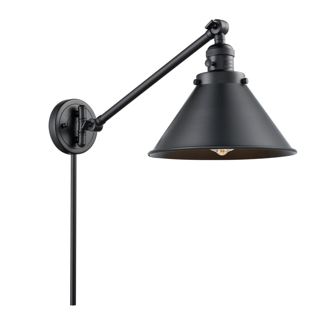 Innovations Lighting 237-BK-M10-BK-LED  Franklin Restoration Lamp Matte Black