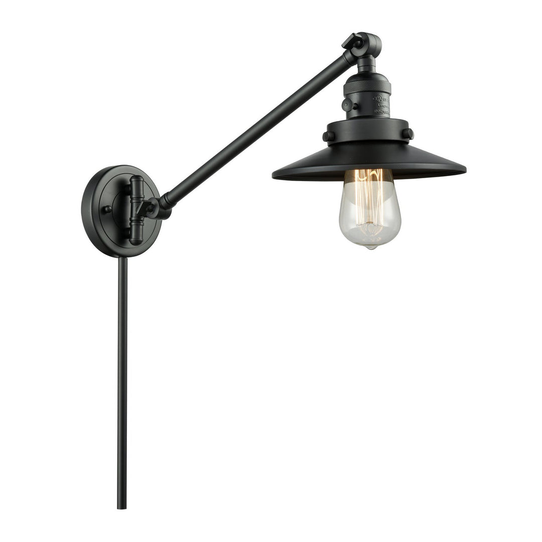 Innovations Lighting 237-BK-M6-BK-LED  Franklin Restoration Lamp Matte Black