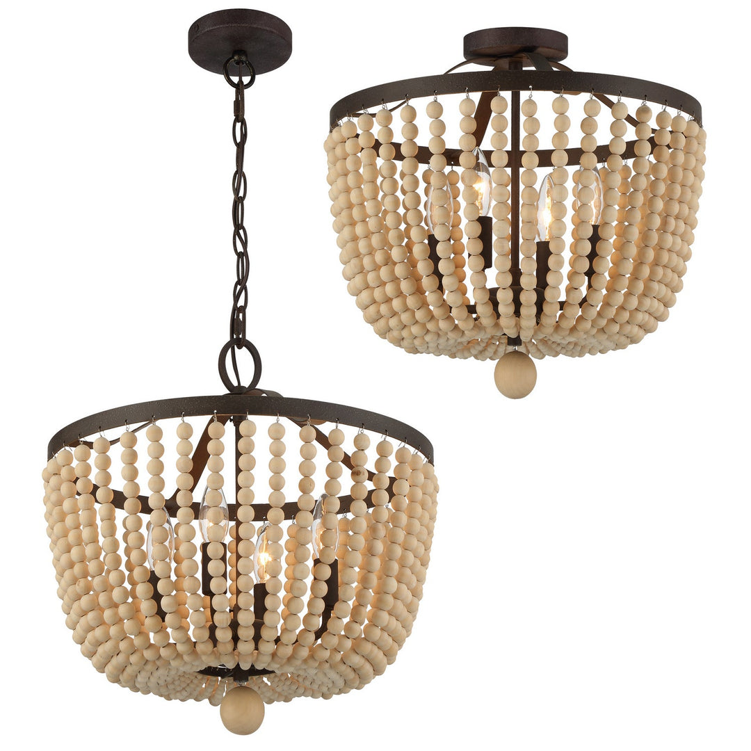 Crystorama Rylee 604-FB Chandelier Light - Forged Bronze