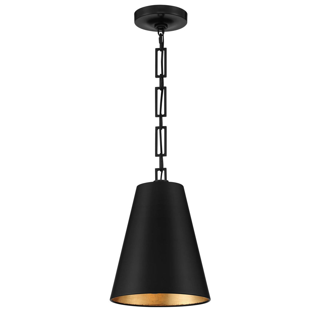 Crystorama Alston 8685-MK-GA Pendant Light - Matte Black / Antique Gold