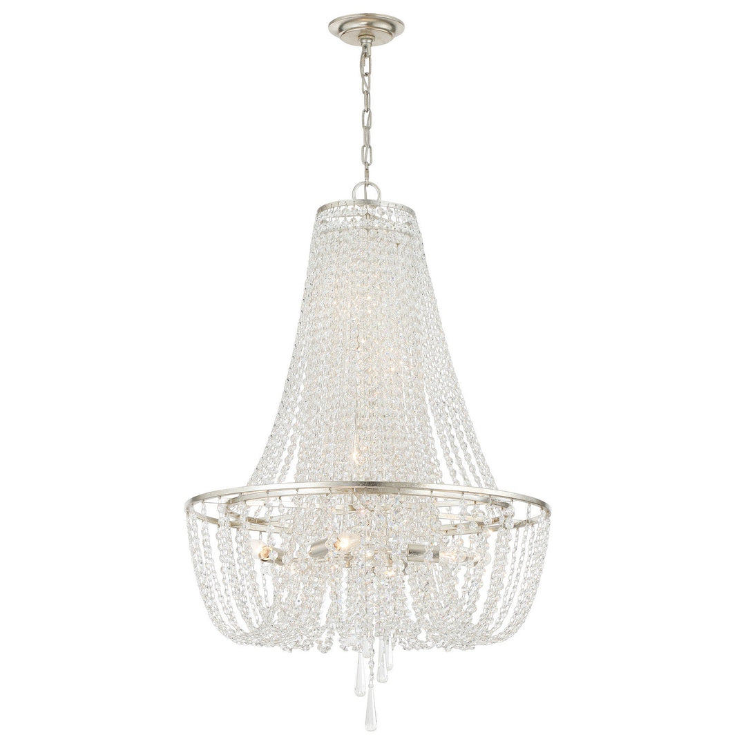 Crystorama Arcadia ARC-1917-SA-CL-MWP Chandelier Light - Antique Silver