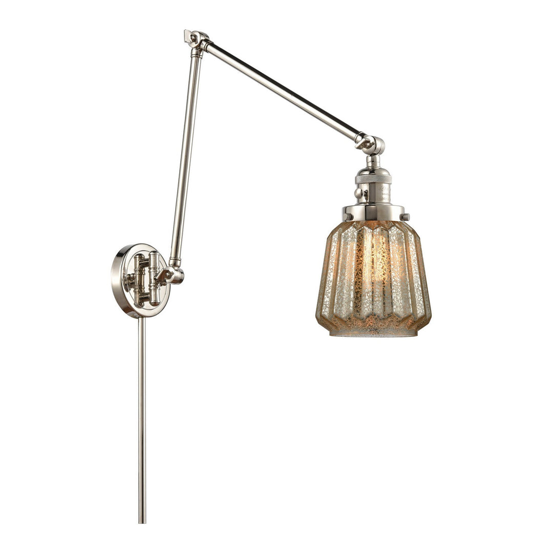 Innovations Lighting 238-PN-G146  Franklin Restoration Lamp Polished Nickel