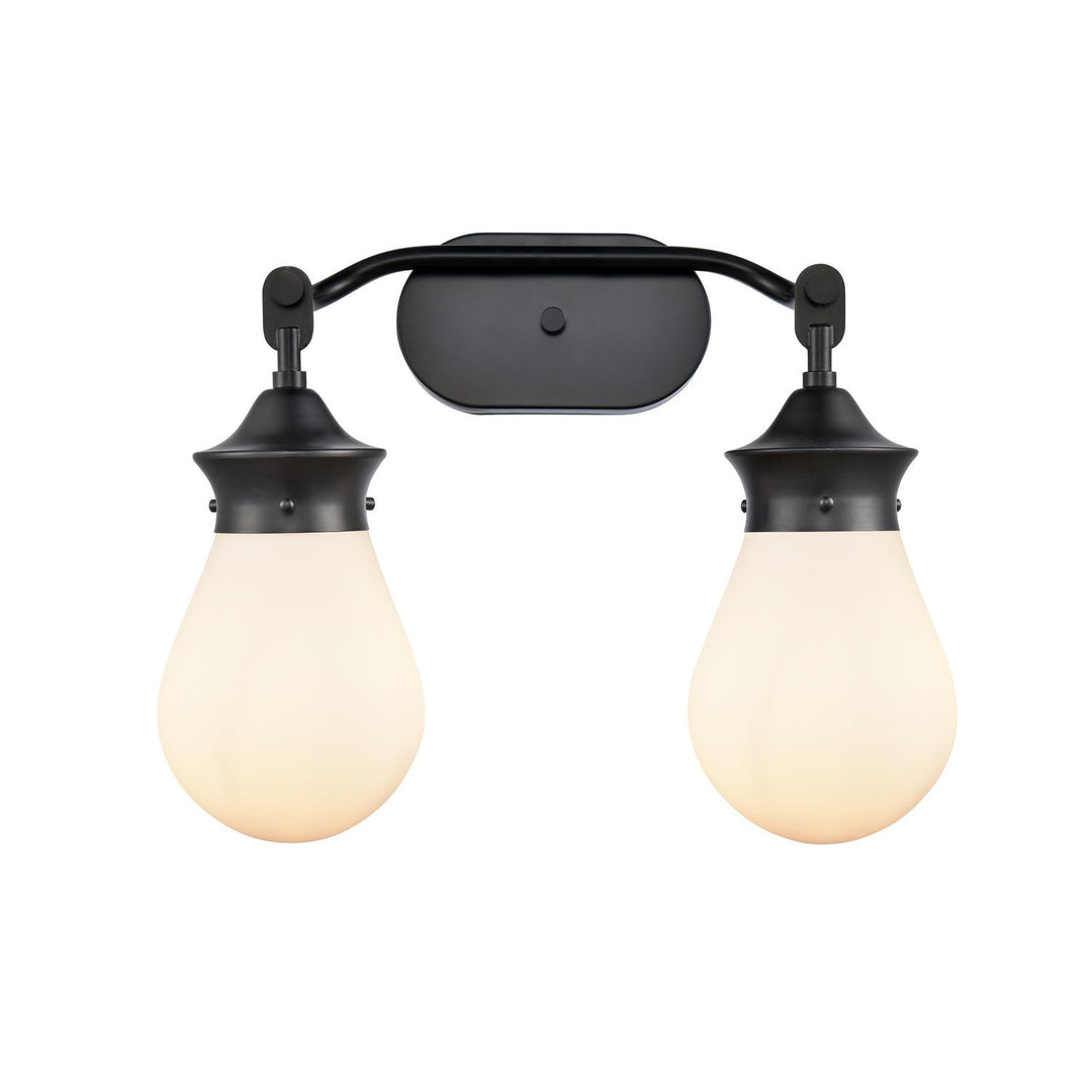 Innovations 414-2W-BK-6W Bath Vanity Light 19 in. wide - Matte Black