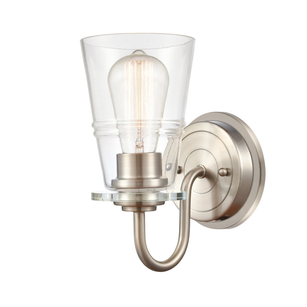 Innovations Auralume 421-1W-SN-CL Wall Sconce Light - Satin Nickel