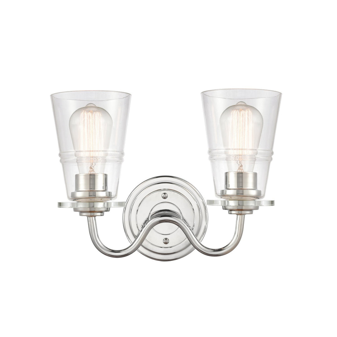 Innovations Auralume 421-2W-PC-CL Bath Vanity Light 14 in. wide - Polished Chrome