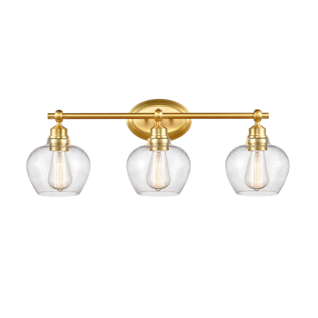 Innovations 438-3W-SG-SDY Bath Vanity Light 28 in. wide - Satin Gold