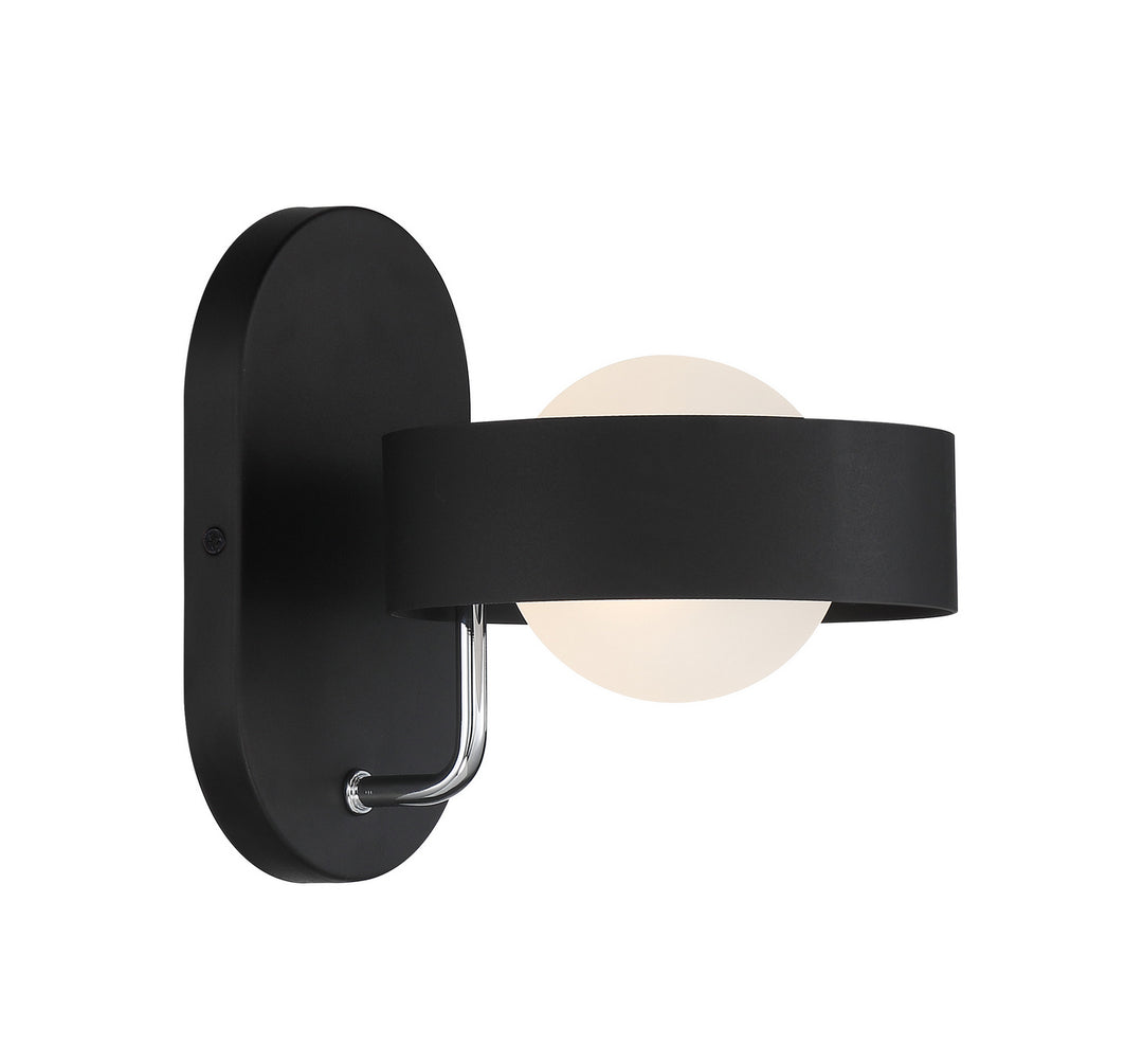 George Kovacs Lift Off P1561-729 Wall Light - Sand Coal And Polished Nickel