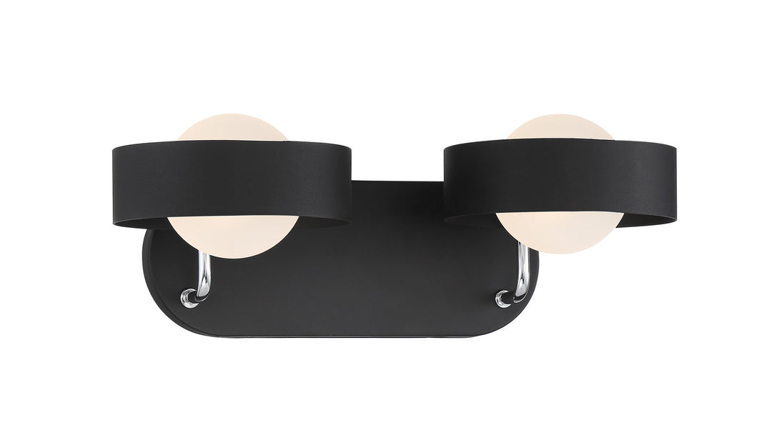 George Kovacs Lift Off P1562-729 Bath Vanity Light 16 in. wide - Sand Coal And Polished Nickel
