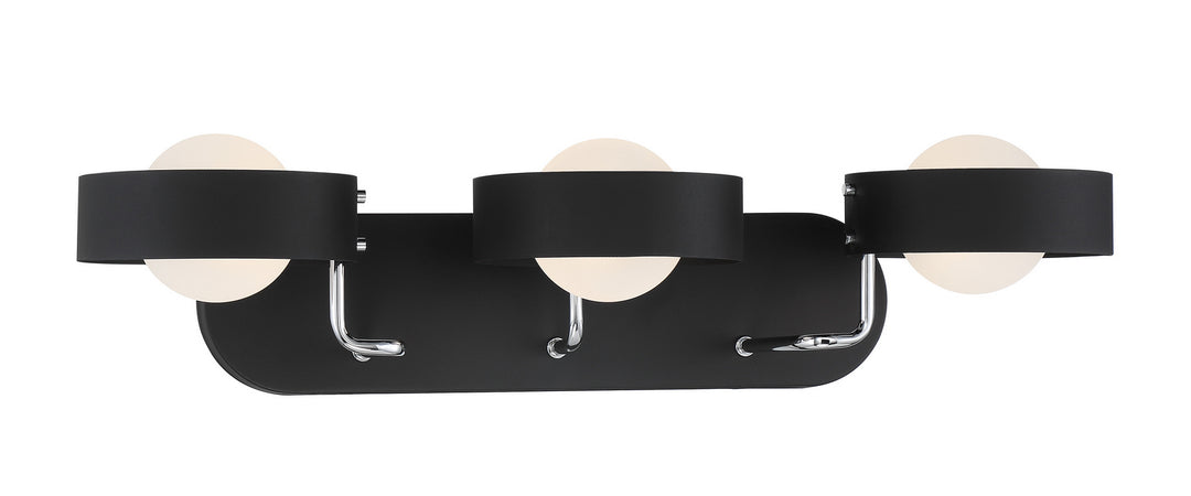 George Kovacs Lift Off P1563-729 Bath Vanity Light 26 in. wide - Sand Coal And Polished Nickel