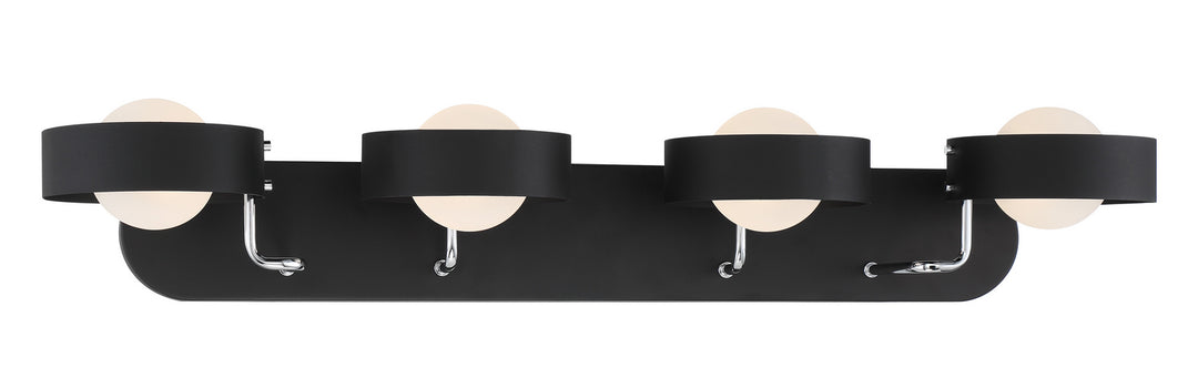 George Kovacs Lift Off P1564-729 Bath Vanity Light 35 in. wide - Sand Coal And Polished Nickel