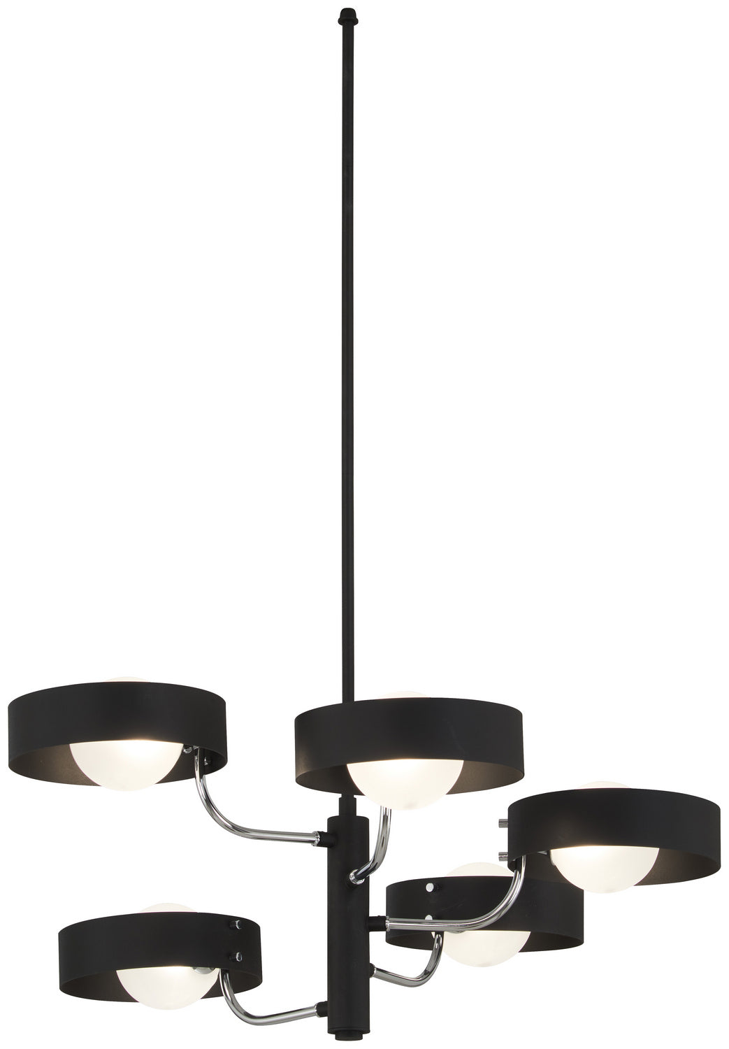 George Kovacs Lift Off P1565-729 Chandelier Light - Sand Coal And Polished Nickel