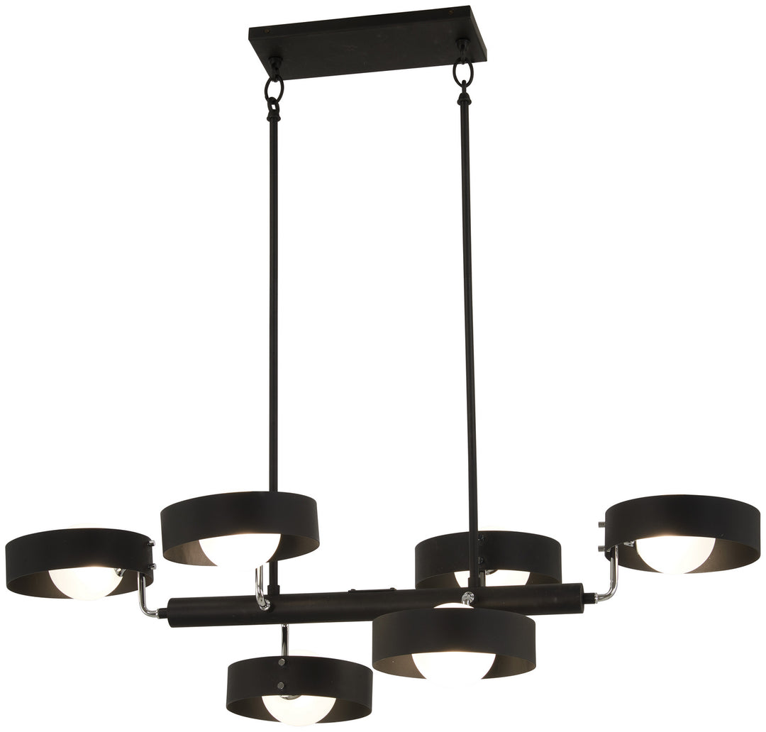 George Kovacs Lift Off P1566-729 Pendant Light - Sand Coal And Polished Nickel