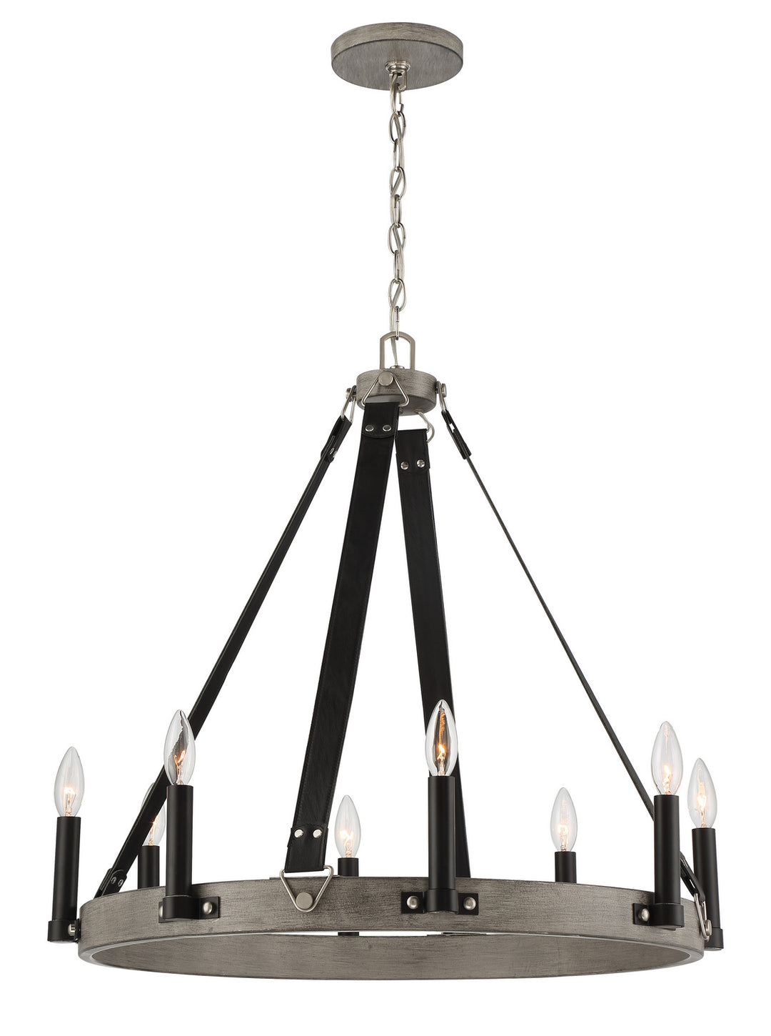 Minka-Lavery Rawson Ridge 3878-693 Chandelier Light - Aged Silverwood And Coal