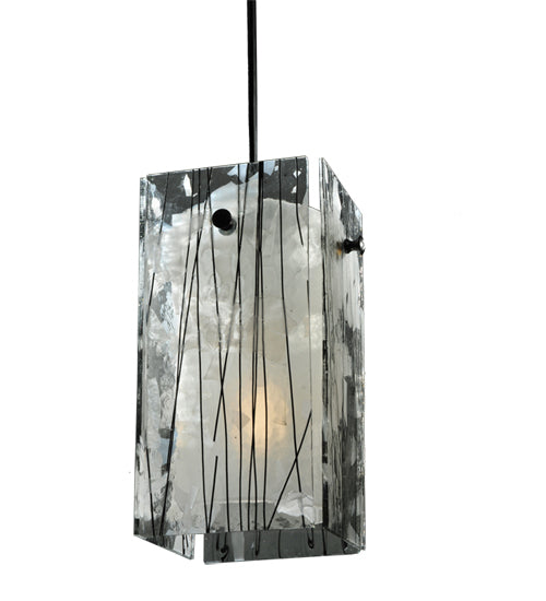 Meyda Tiffany Metro 111292 Pendant Light - Branches (Black/White Streamers/Fractures