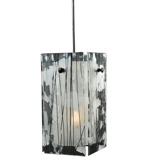 Meyda Tiffany Metro 111292 Pendant Light - Branches (Black/White Streamers/Fractures