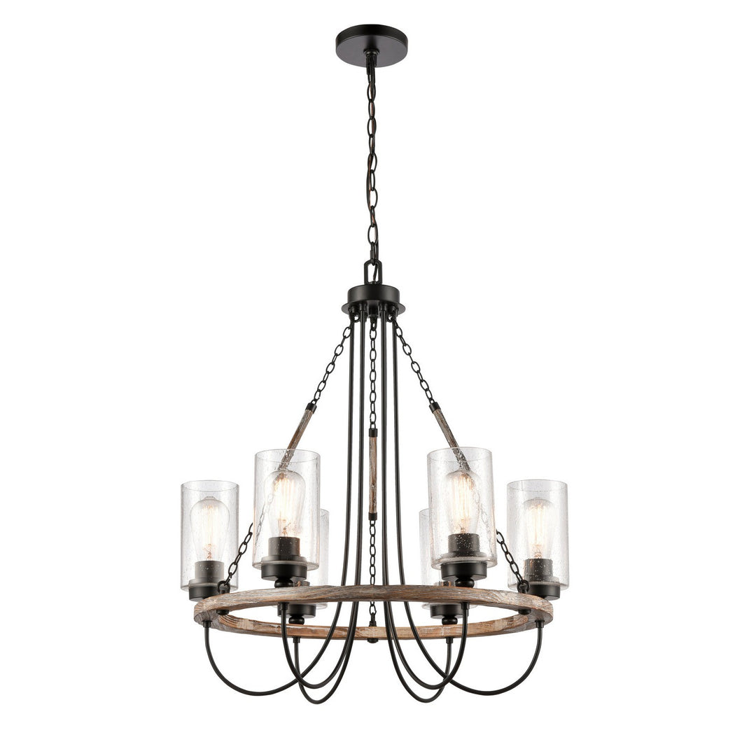 Innovations 442-6CR-BK-SDY Chandelier Light - Matte Black