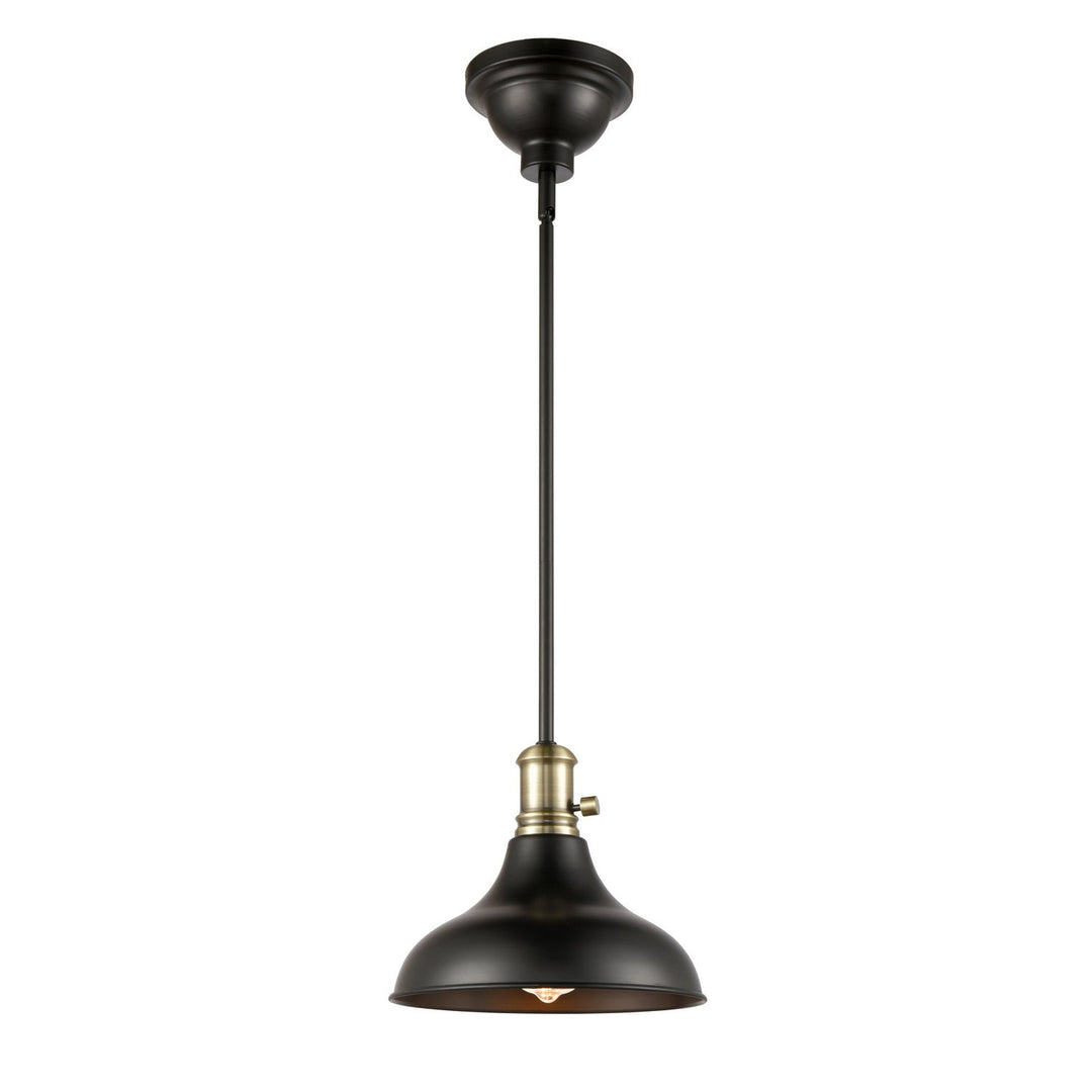 Innovations Metro 443SW-1S-BAB-M15BK Pendant Light - Black Antique Brass