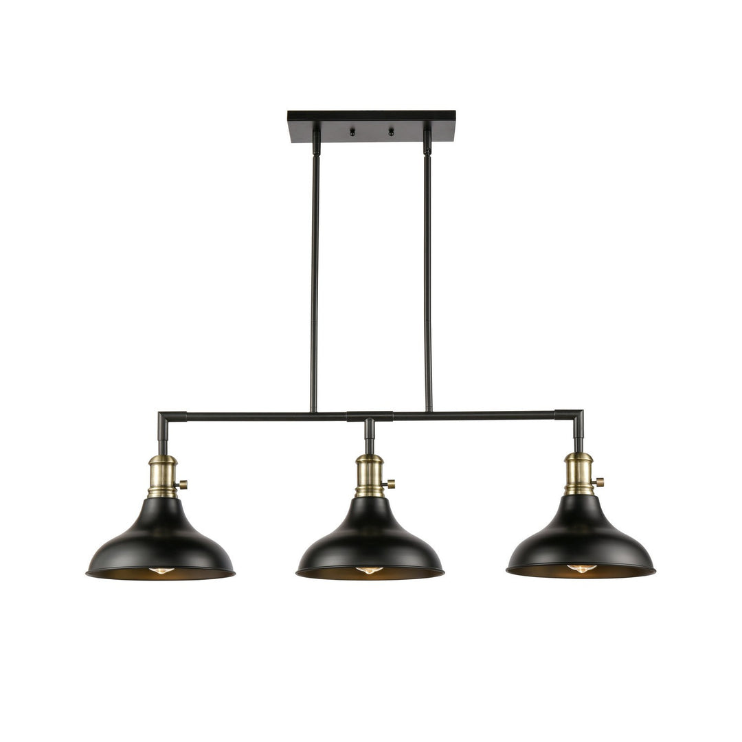 Innovations Metro 443SW-3I-BAB-M15BK Pendant Light - Black Antique Brass