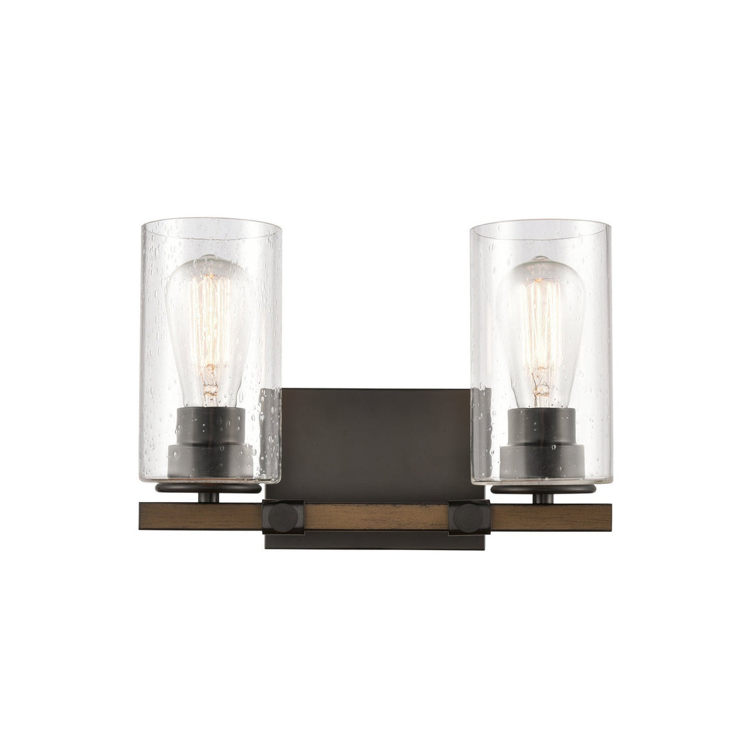 Innovations Auralume 445-2W-BK-SDY Bath Vanity Light 13 in. wide - Matte Black