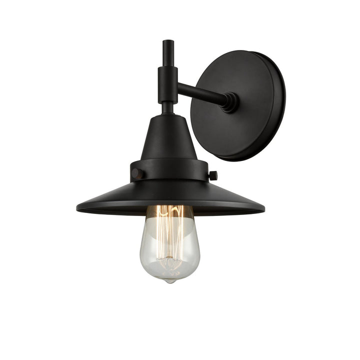 Innovations Caden 447-1W-BK-M6-BK-LED Wall Sconce Light - Matte Black