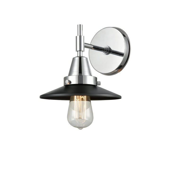 Innovations Caden 447-1W-PC-M6-BK Wall Sconce Light - Polished Chrome