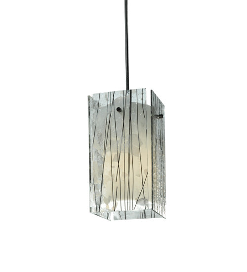 Meyda Tiffany Metro Fusion 111349 Pendant Light - Branches (Black/White Streamers/Fractures