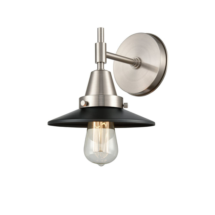 Innovations Caden 447-1W-SN-M6-BK-LED Wall Sconce Light - Satin Nickel