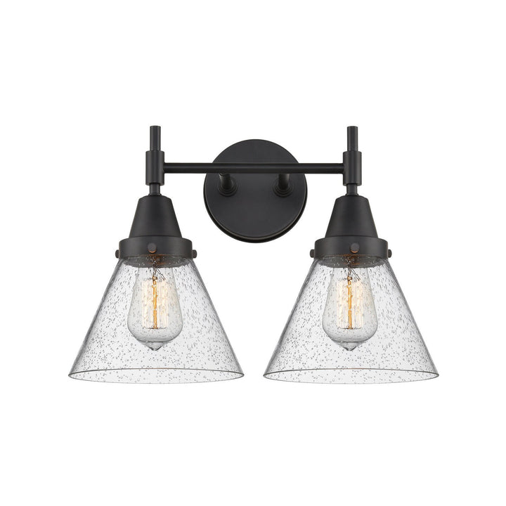 Innovations Caden 447-2W-BK-G44-LED Bath Vanity Light 17 in. wide - Matte Black