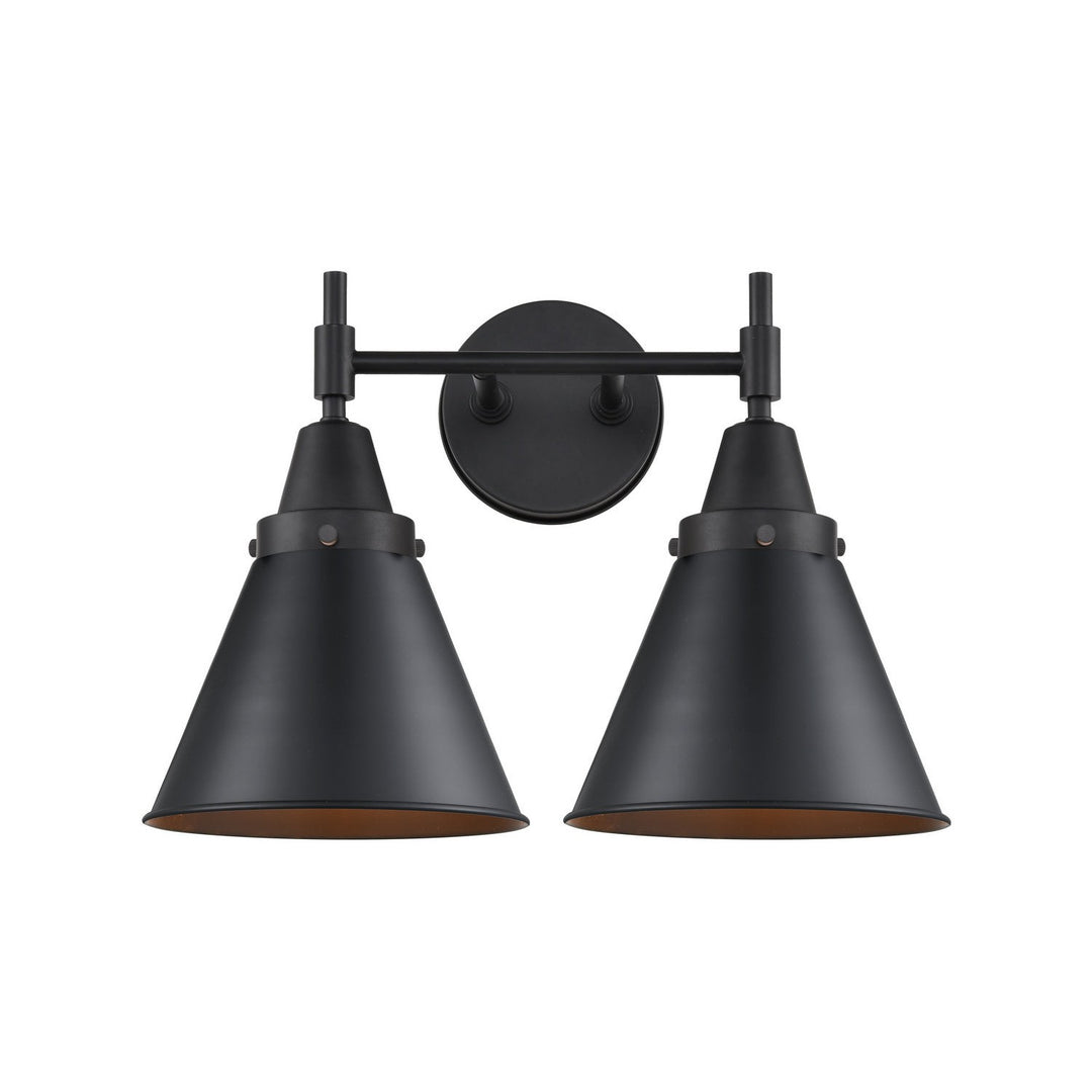 Innovations Caden 447-2W-BK-M13-BK Bath Vanity Light 17 in. wide - Matte Black