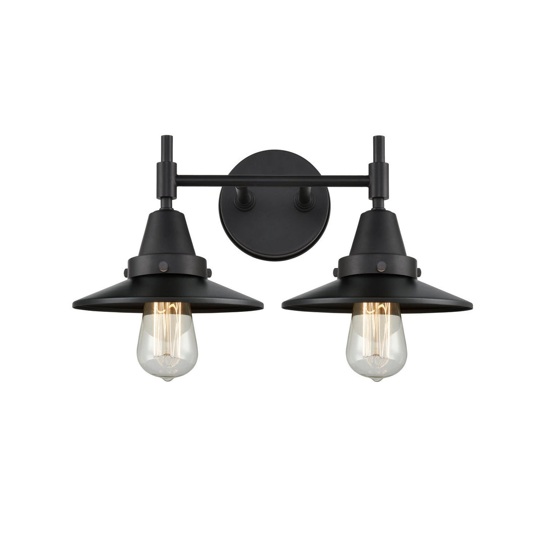 Innovations Caden 447-2W-BK-M6-BK Bath Vanity Light 17 in. wide - Matte Black