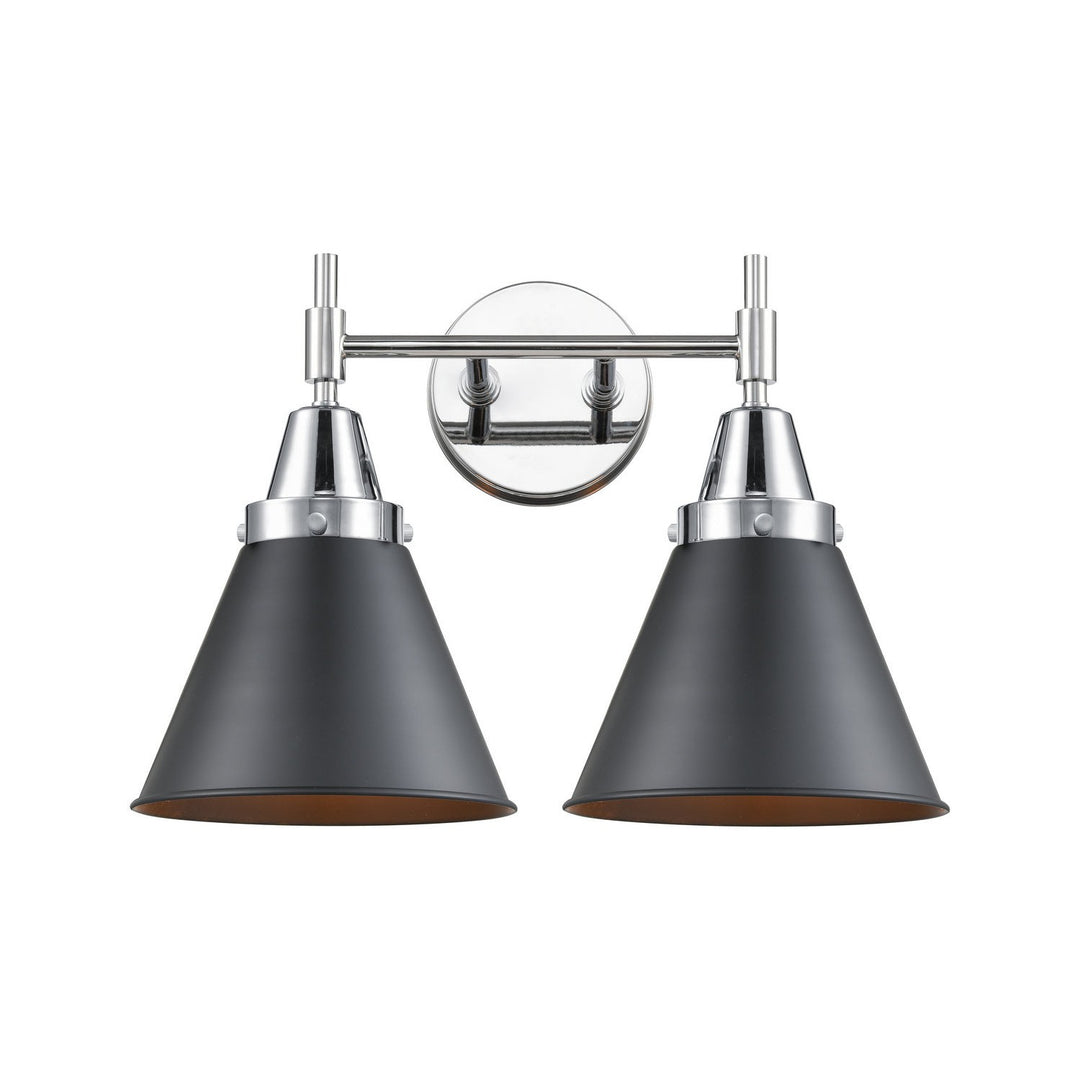 Innovations Caden 447-2W-PC-M13-BK-LED Bath Vanity Light 17 in. wide - Polished Chrome