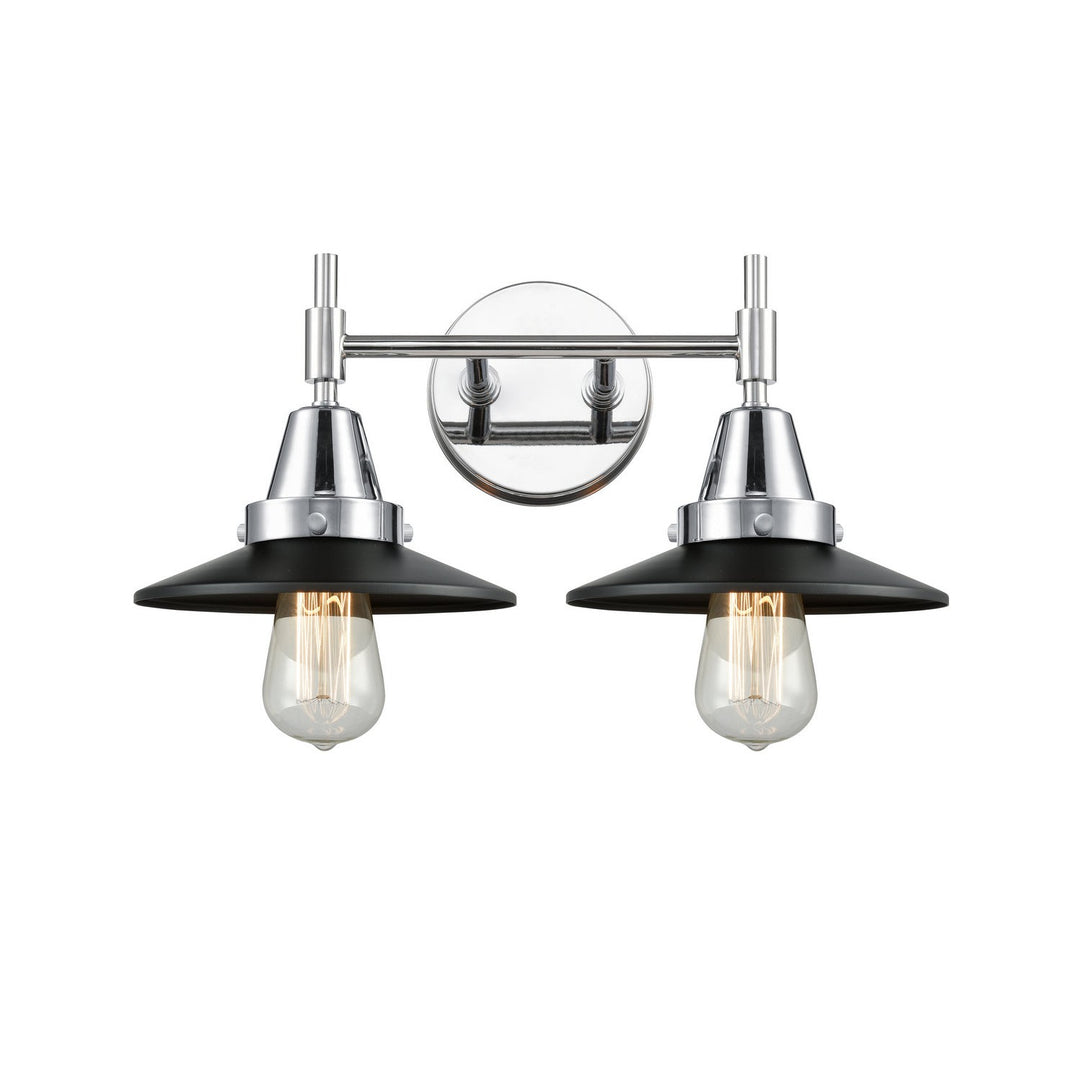 Innovations Caden 447-2W-PC-M6-BK Bath Vanity Light 17 in. wide - Polished Chrome