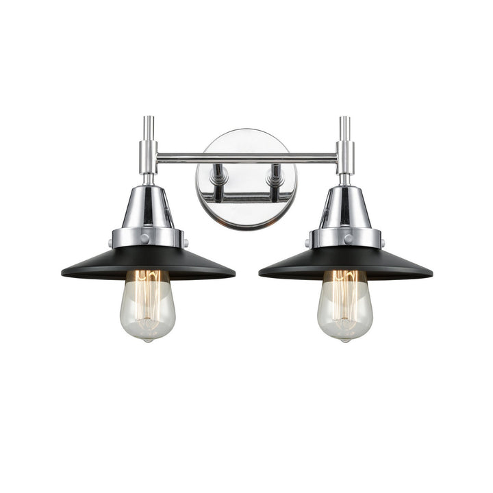 Innovations Caden 447-2W-PC-M6-BK Bath Vanity Light 17 in. wide - Polished Chrome