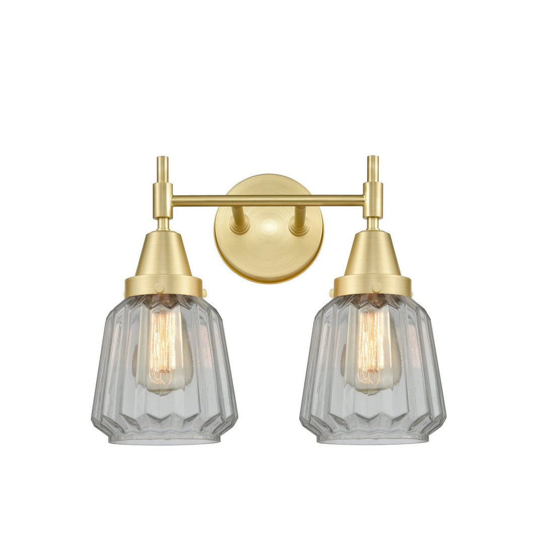 Innovations 447-2W-SB-G142-LED Bath Vanity Light 16 in. wide - Satin Brass