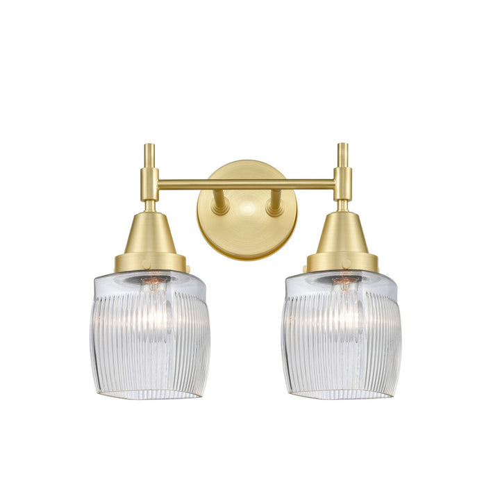 Innovations 447-2W-SB-G302-LED Bath Vanity Light 15 in. wide - Satin Brass