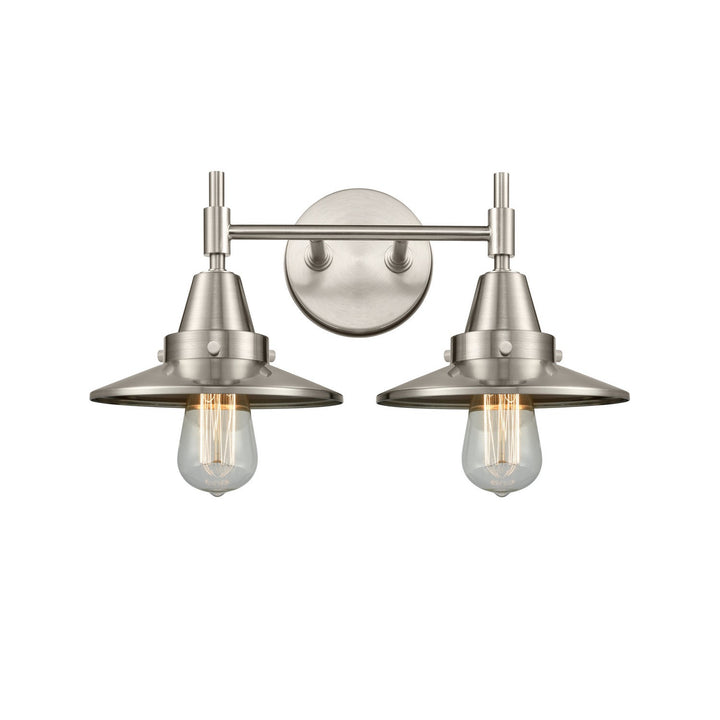 Innovations Caden 447-2W-SN-M2-SN-LED Bath Vanity Light 17 in. wide - Satin Nickel