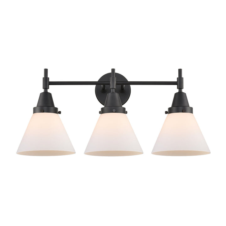 Innovations Caden 447-3W-BK-G41 Bath Vanity Light 26 in. wide - Matte Black