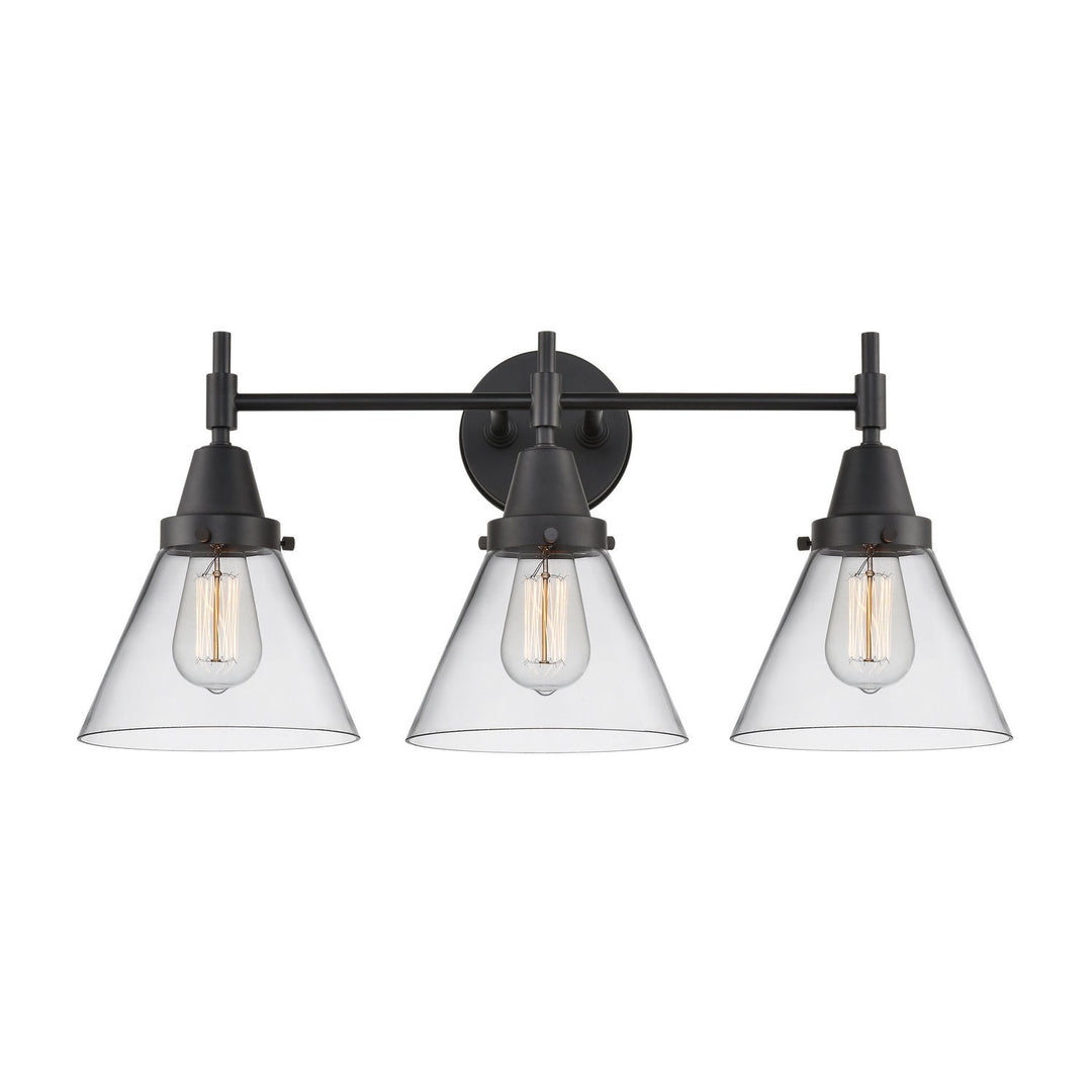 Innovations Caden 447-3W-BK-G42-LED Bath Vanity Light 26 in. wide - Matte Black
