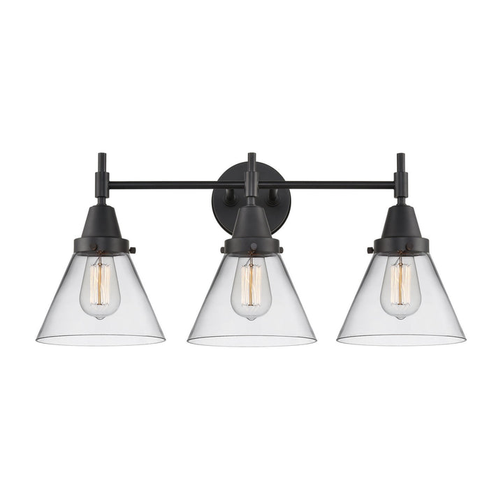 Innovations Caden 447-3W-BK-G42-LED Bath Vanity Light 26 in. wide - Matte Black