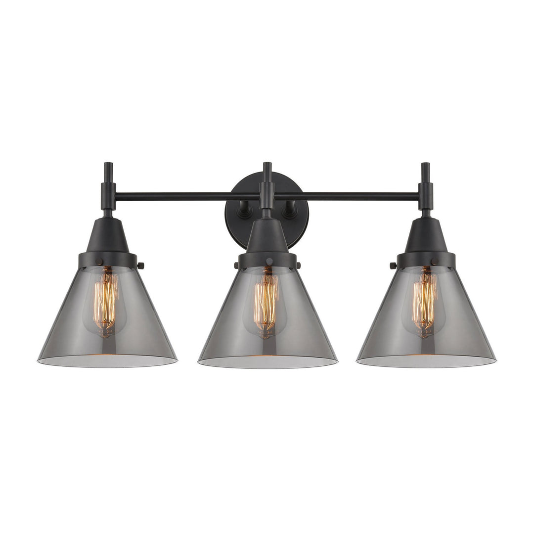 Innovations Caden 447-3W-BK-G43-LED Bath Vanity Light 26 in. wide - Matte Black